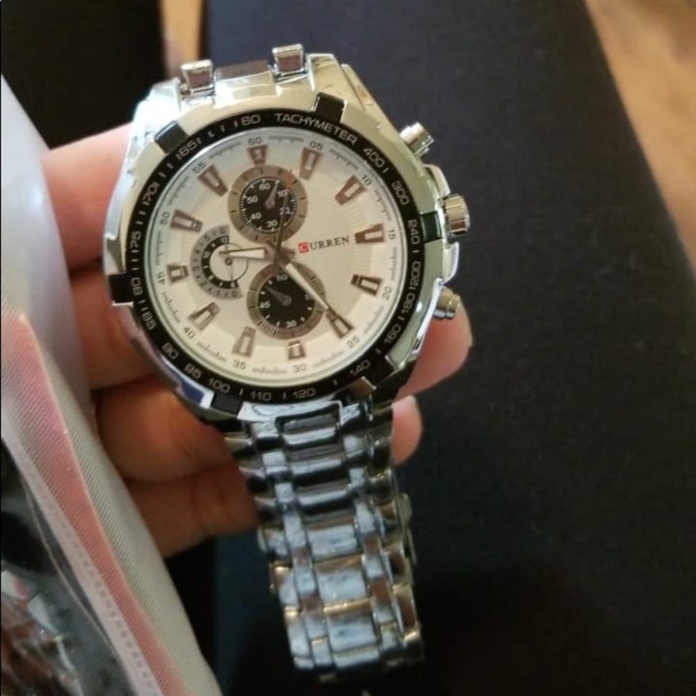 Silver Men Watch Waterproof Noctilucent Casual Top - Picture 2 of 3